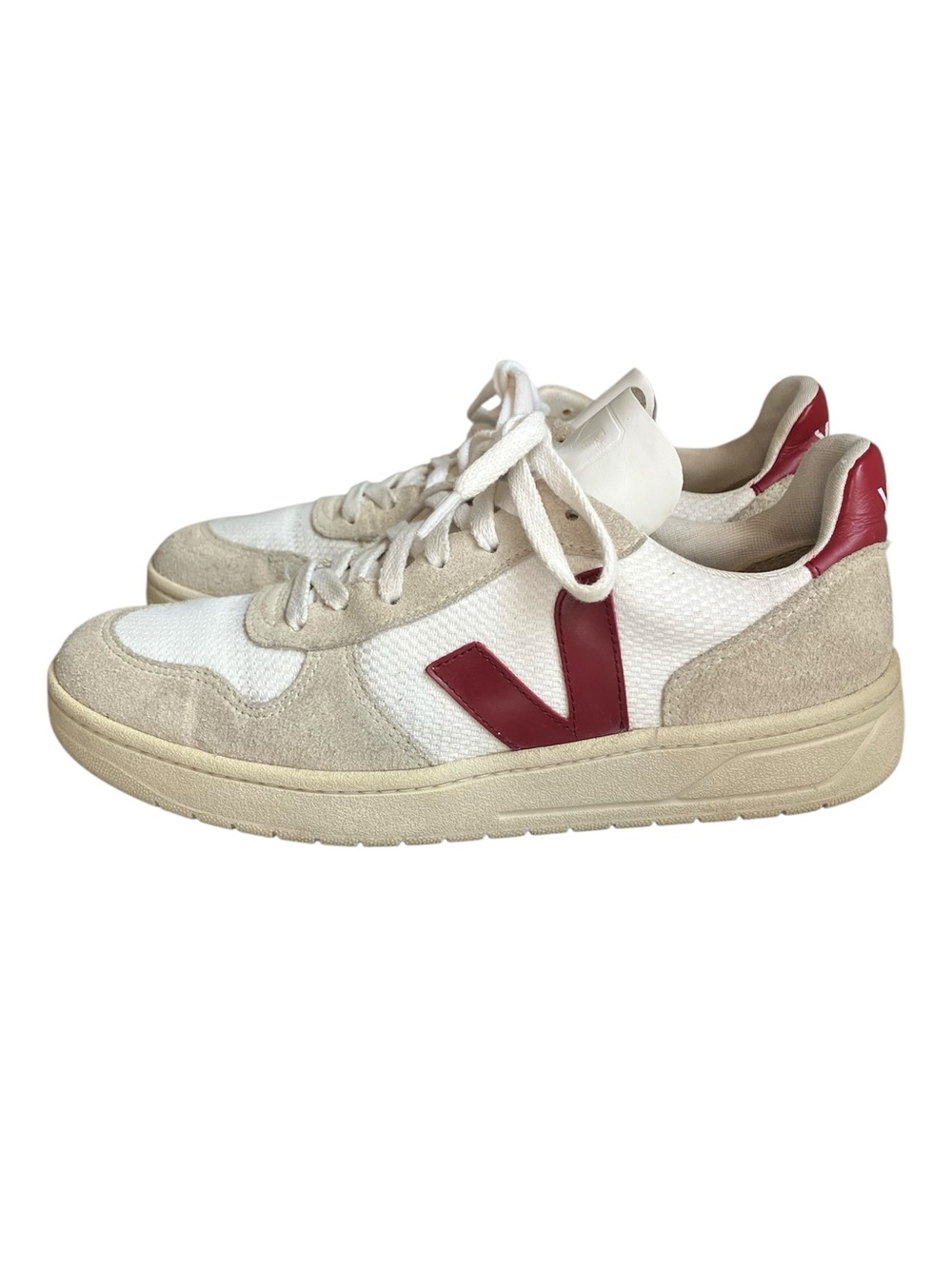 VEJA V-10 B-Mesh White/Nautico Sneakers Women’s 8 Dark Red